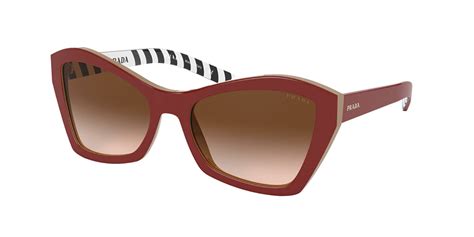 Prada PR 07XS 5436S1 Sunglasses in Dark Burgundy